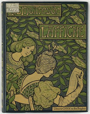 VARIOUS ARTISTS. LES MAÎTRES DE LAFFICHE. Group of 5 complete volumes. 1896-1900. Each volume approximately 15 1/2x12 1/4x 3/4 inches,